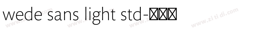 wede sans light std字体转换